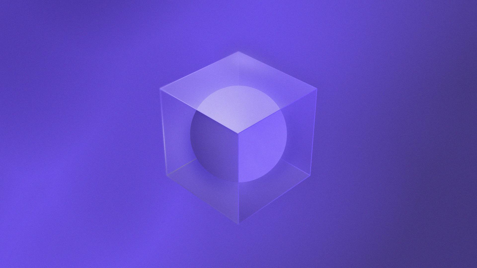 Conversion single photo box sphere purple
